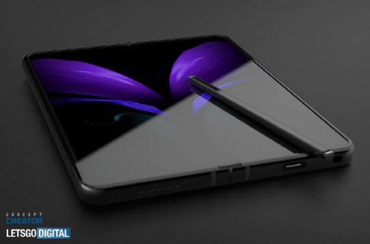 '갤럭시Z폴드3' 예상 렌더링. 렛츠고디지털 캡처